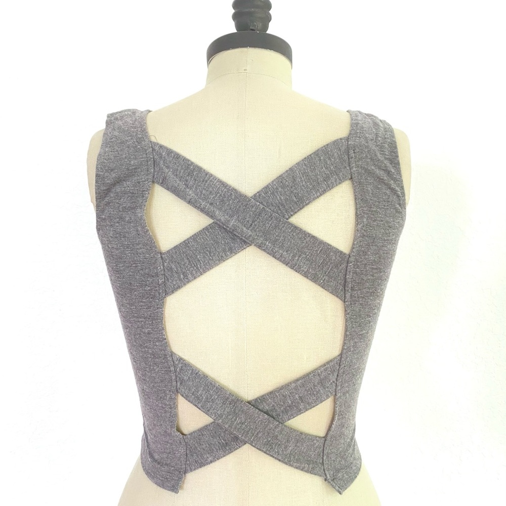 LIKE NEW WITH TAGS Brandy Melville Gray Cutout Top